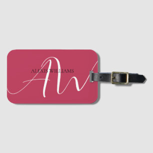 Etiqueta De Bagagem Profissional de Script Elegante Minimalista Modern