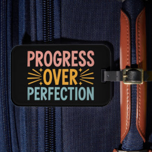 Etiqueta De Bagagem Progresso do Professor em vez de Perfeição Volta à