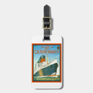 Etiqueta De Bagagem Propaganda do vintage, RMS Queen Mary