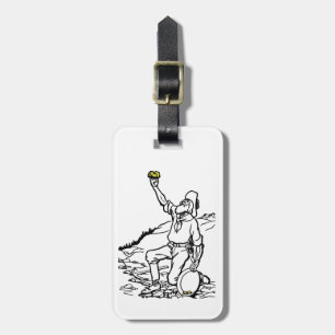 Etiqueta De Bagagem Prospector Dourado de Tempo Antigo
