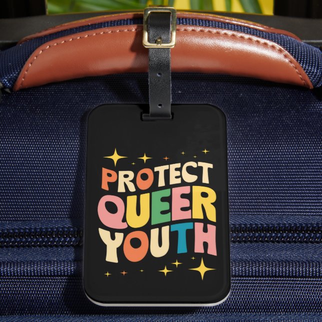 Etiqueta De Bagagem Proteger Crianças Transversais Protegidas por Jove (Frente Insitu 2)