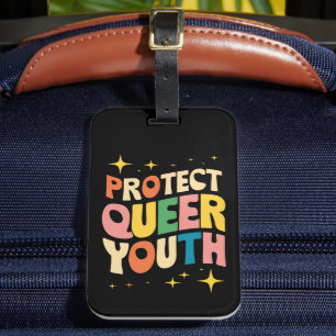Etiqueta De Bagagem Proteja a Juventude Queer Proteja as Crianças Tran
