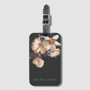 Etiqueta De Bagagem Protetor de Capa de ipad Floral de Elegância Escur