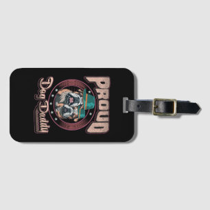 Etiqueta De Bagagem Proud Bulldog Dog Pai, Bulldog Dia de os pais Gift