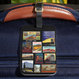 Etiqueta De Bagagem Publicidade Vintage para caminhos de ferro