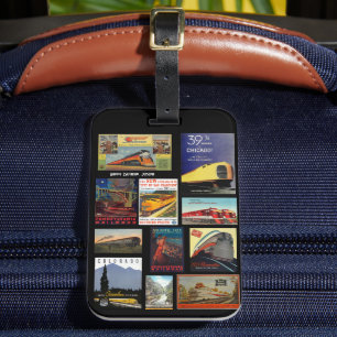 Etiqueta De Bagagem Publicidade Vintage para caminhos de ferro