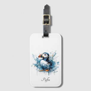Etiqueta De Bagagem Puffin Splash, personalizado