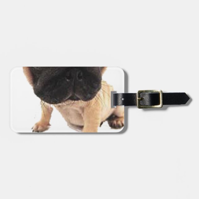 Etiqueta De Bagagem Pug (Frente Horizontal)