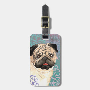 Etiqueta De Bagagem Pug elegante
