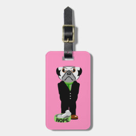Etiqueta De Bagagem Pug Nope