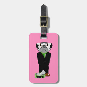 Etiqueta De Bagagem Pug Nope