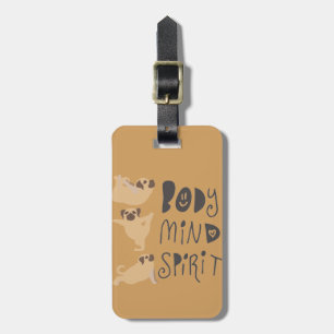 Etiqueta De Bagagem Pugs de Ioga