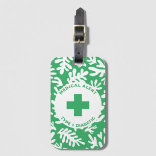 Etiqueta De Bagagem Pulseira Médica Personalizada para Diabéticos Diab