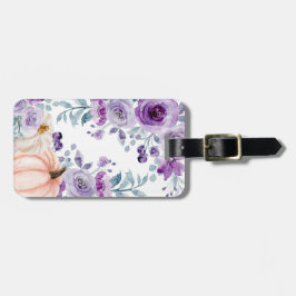 Etiqueta De Bagagem Pumpkin Violeta Roxo Elegante