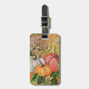 Etiqueta De Bagagem Pumpkins - Arte Por Aquarela