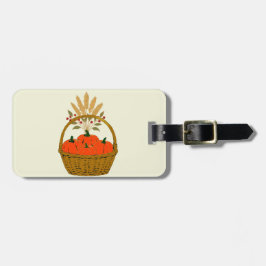 Etiqueta De Bagagem ✈️ **Pumpkins & Wheat Basket Luggage Tag