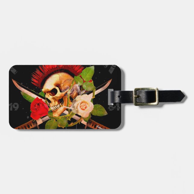 Etiqueta De Bagagem Punk rock para sempre (Frente Horizontal)