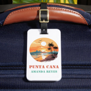 Etiqueta De Bagagem Punta Cana Retro Personalizada