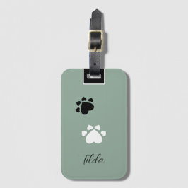 Etiqueta De Bagagem Puppy Heart Paws Monogramadas