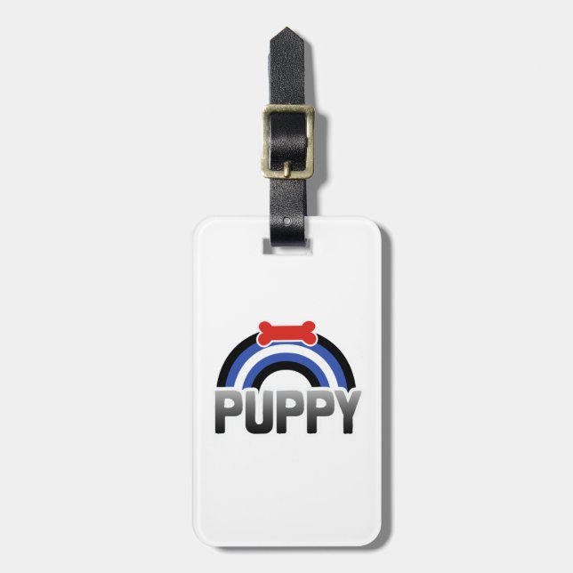 ETIQUETA DE BAGAGEM PUPPY PLAY RAINBOW (Frente Vertical)