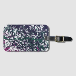 Etiqueta De Bagagem Purple, Green, Pink, Marble Artwork