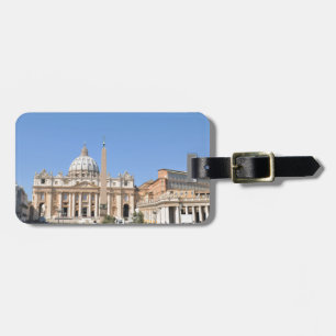 Etiqueta De Bagagem Quadrado de San Pietro no vaticano, Roma, Italia