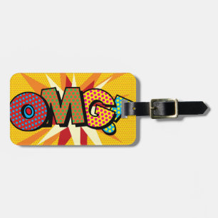 Etiqueta De Bagagem Quadrinho Personalizado Arte Pop OMG!