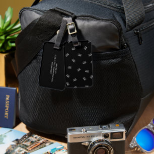 Etiqueta De Bagagem Qualquer logotipo ou imagem carregada   Padrão dis