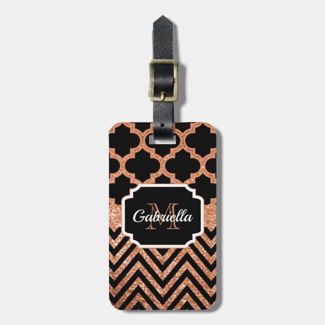 Etiqueta De Bagagem Quatrefoil (Frente Vertical)