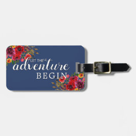 Etiqueta De Bagagem Que A Aventura Comece Floral
