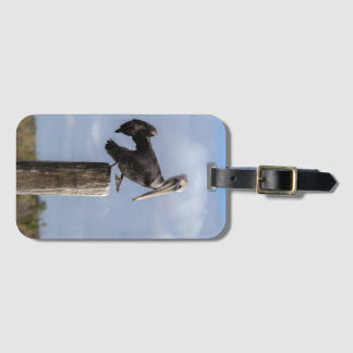 Etiqueta De Bagagem Quebra-cabeça Pelicano Castanho