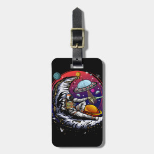 Etiqueta De Bagagem Queijo Moon Space