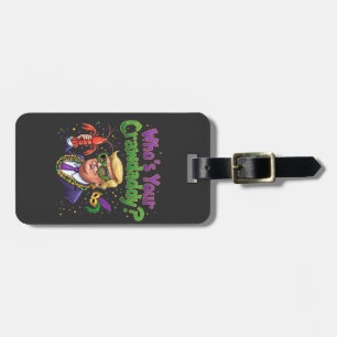 Etiqueta De Bagagem Quem é o seu Crawdaddy? Engraçado Trump Mardi Gras