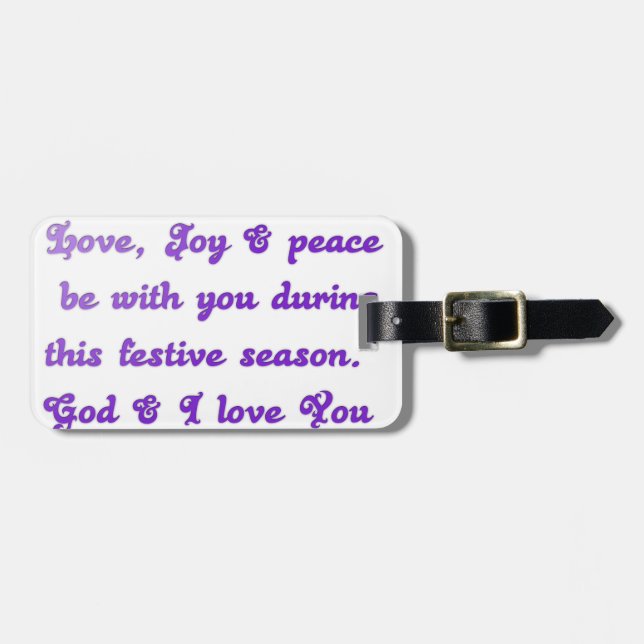 Etiqueta De Bagagem "Querido Amigo" Saudação da Estação Festiva (Frente Horizontal)