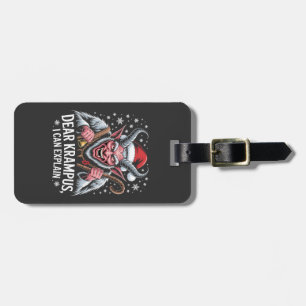 Etiqueta De Bagagem Querido Krampus eu posso explicar o Natal Papai No