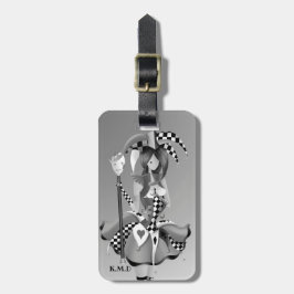 Etiqueta De Bagagem Quirky Jester & Puppet King Luhole Tag