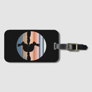Etiqueta De Bagagem Rabbit Retro Sunset
