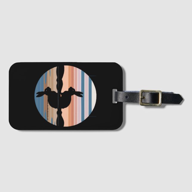 Etiqueta De Bagagem Rabbit Retro Sunset (Frente Horizontal)