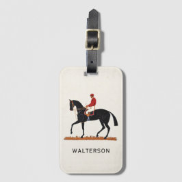 Etiqueta De Bagagem Race Horse Derby Jockey Vintage Equestrian