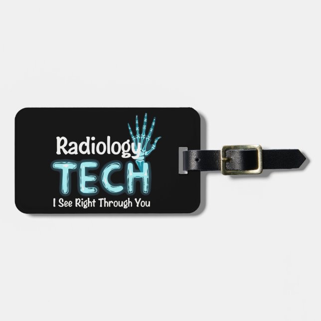 Etiqueta De Bagagem Radiologia Tech Humor X Ray (Frente Horizontal)