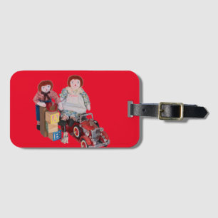 Etiqueta De Bagagem Raggedy Ann & Andy bonecas com brinquedos