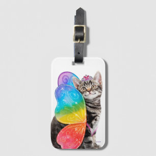 Etiqueta De Bagagem Rainbow Butterfly Princesa Kitten