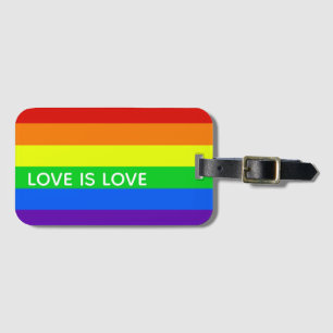 Etiqueta De Bagagem Rainbow Love é Love Orgulho gay LGBTQ Beauful