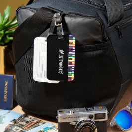 Etiqueta De Bagagem Rainbow Piano Keys