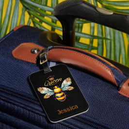 Etiqueta De Bagagem Rainha Abelha Vintage Personalizada