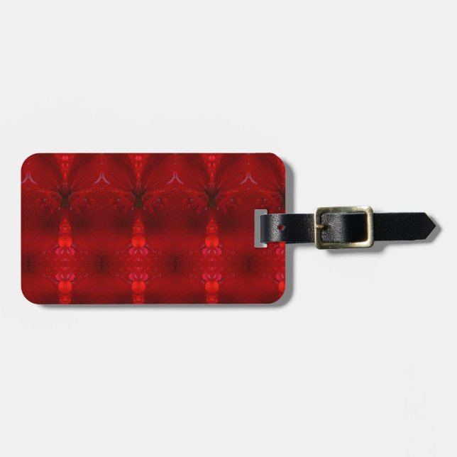 Etiqueta De Bagagem Rainy Red Dianthus 5 (Frente Horizontal)