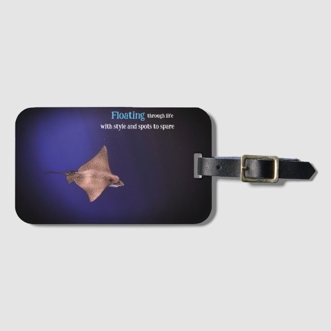 Etiqueta De Bagagem Raio-da-águia em águas submarinas (Frente Horizontal)