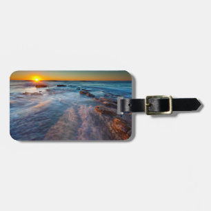 Etiqueta De Bagagem Raios de sol iluminam o Oceano Pacífico