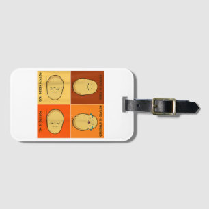 Etiqueta De Bagagem Raiz de Batata de Raiz Vegetal Tater Vegan Lover K
