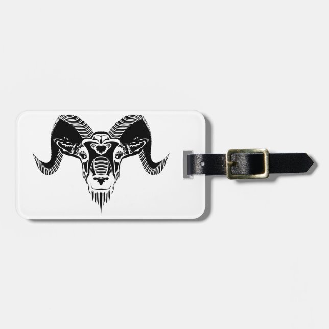 Etiqueta De Bagagem ram selvagem (Frente Horizontal)